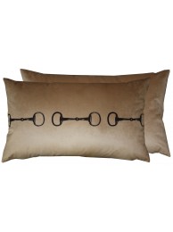 Snaffles In Black Cushion