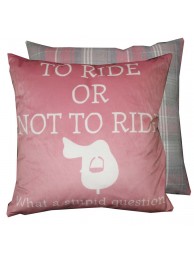 To Ride Or Not To Ride Cushion Fuchsia