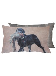 Labrador With Pheasant Cushion