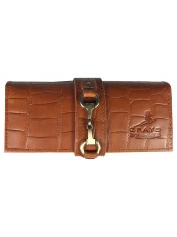 Kate Purse In Dark Tan Crocodile
