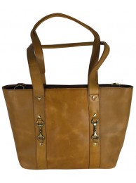 Jessica Tote Handbag Natural Leather Tan
