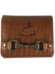 Jodie Compact Purse Natural Leather Croc