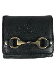 Jodie Compact Purse Fine Leather Black