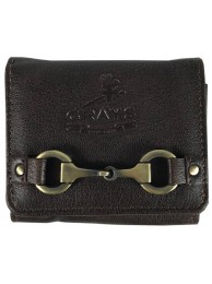 Jodie Compact Purse Fine Leather Brown