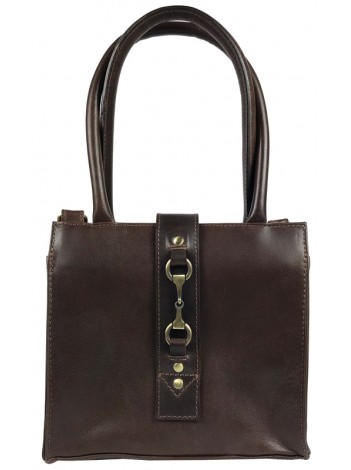 Mini Alice Handbag Natural Leather Brown