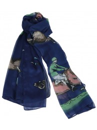 Scarf Racing Navy from Grays Country Gifts