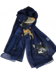 Scarf Dogs Navy