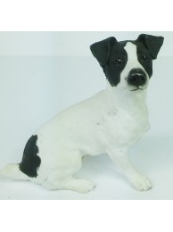 Jack Russell Sitting - Black & White